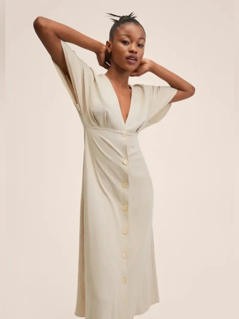 Mango buttoned summer dress - Picture 2 of 3
